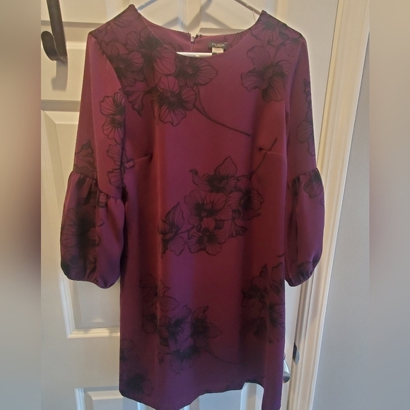 Ann Taylor factory dress sz 8 . Purple with floral - Picture 1 of 7
